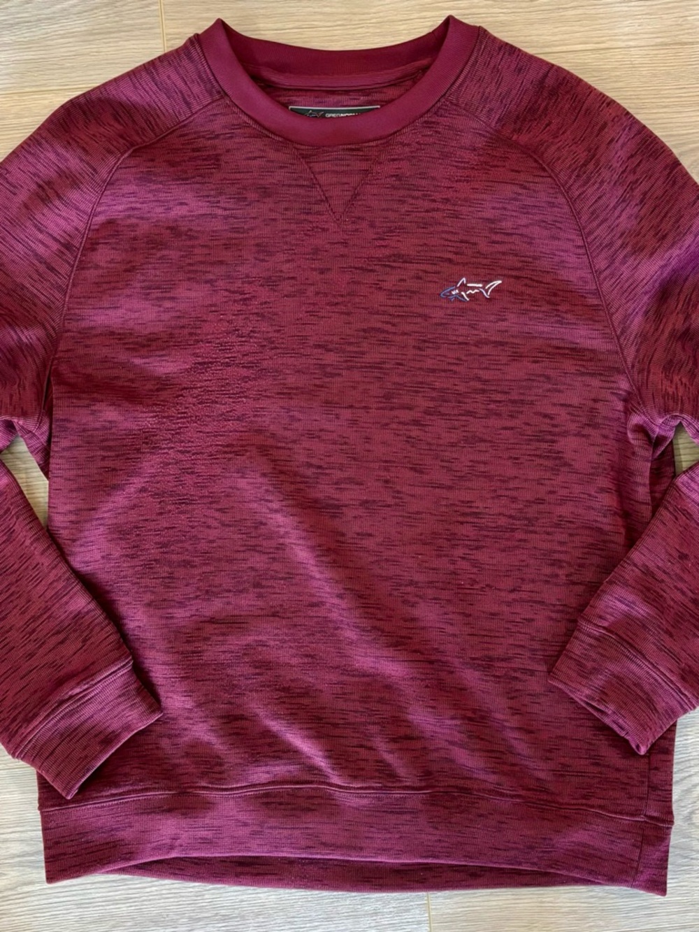 Greg Norman Collection Maroon Heather Crewneck Sweatshirt
